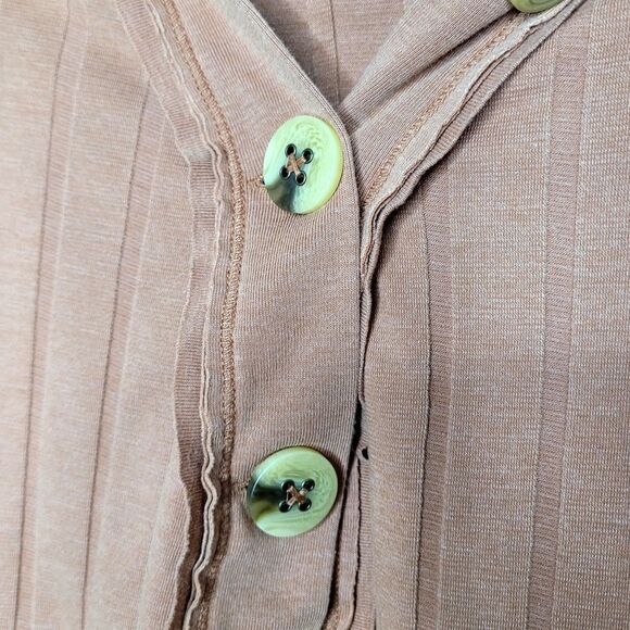 Free People In The Mix Henley Ribbed Long Sleeve Shirt Size Large - Picture 7 of 10